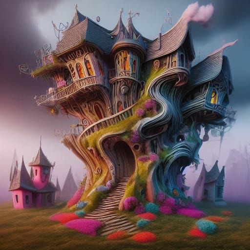 Fantastical Mushroom Castle in Fungal Metropolis