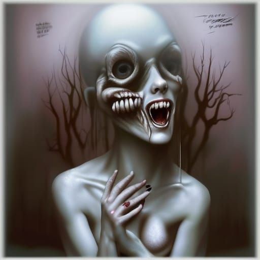 Surreal Horror Dreamscape: Grotesque and Unsettling