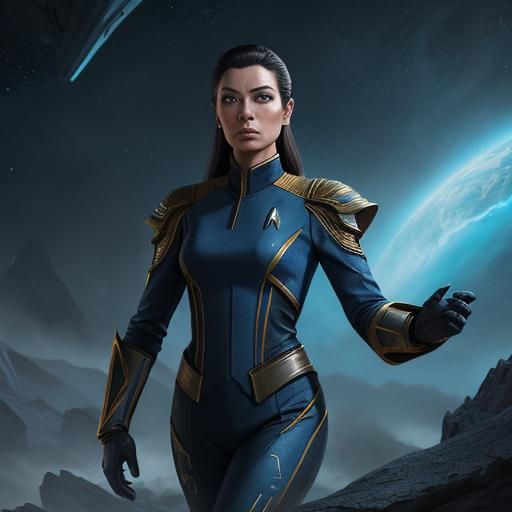 Star Trek Woman in Detailed Matte Painting