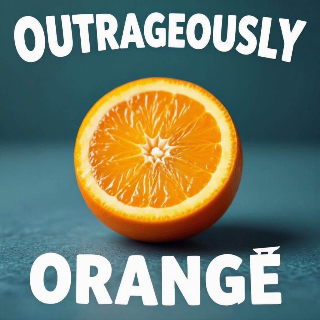 Vibrant Orange Abstract Art