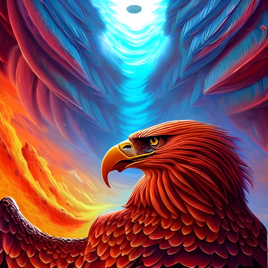 Eagle and Demon in Detailed Digital Artwork