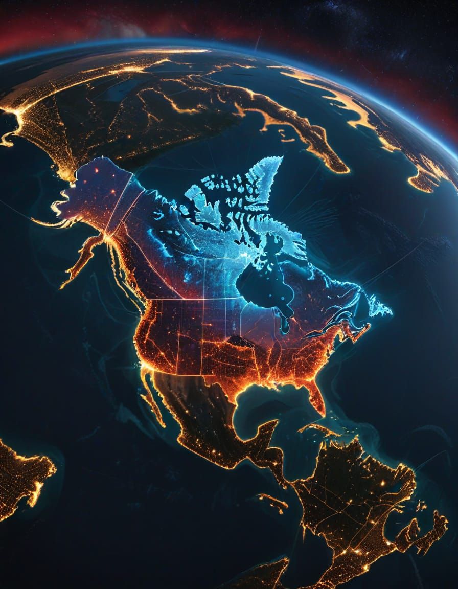 Population Density Towers in Canada Visualized as 3D Data St...