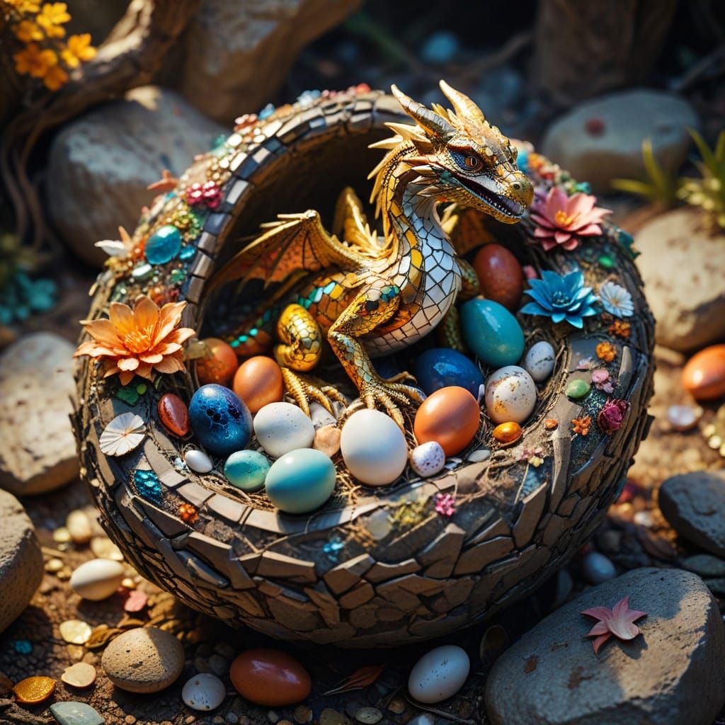 Golden Dragon Nest in Mosaic Paradise