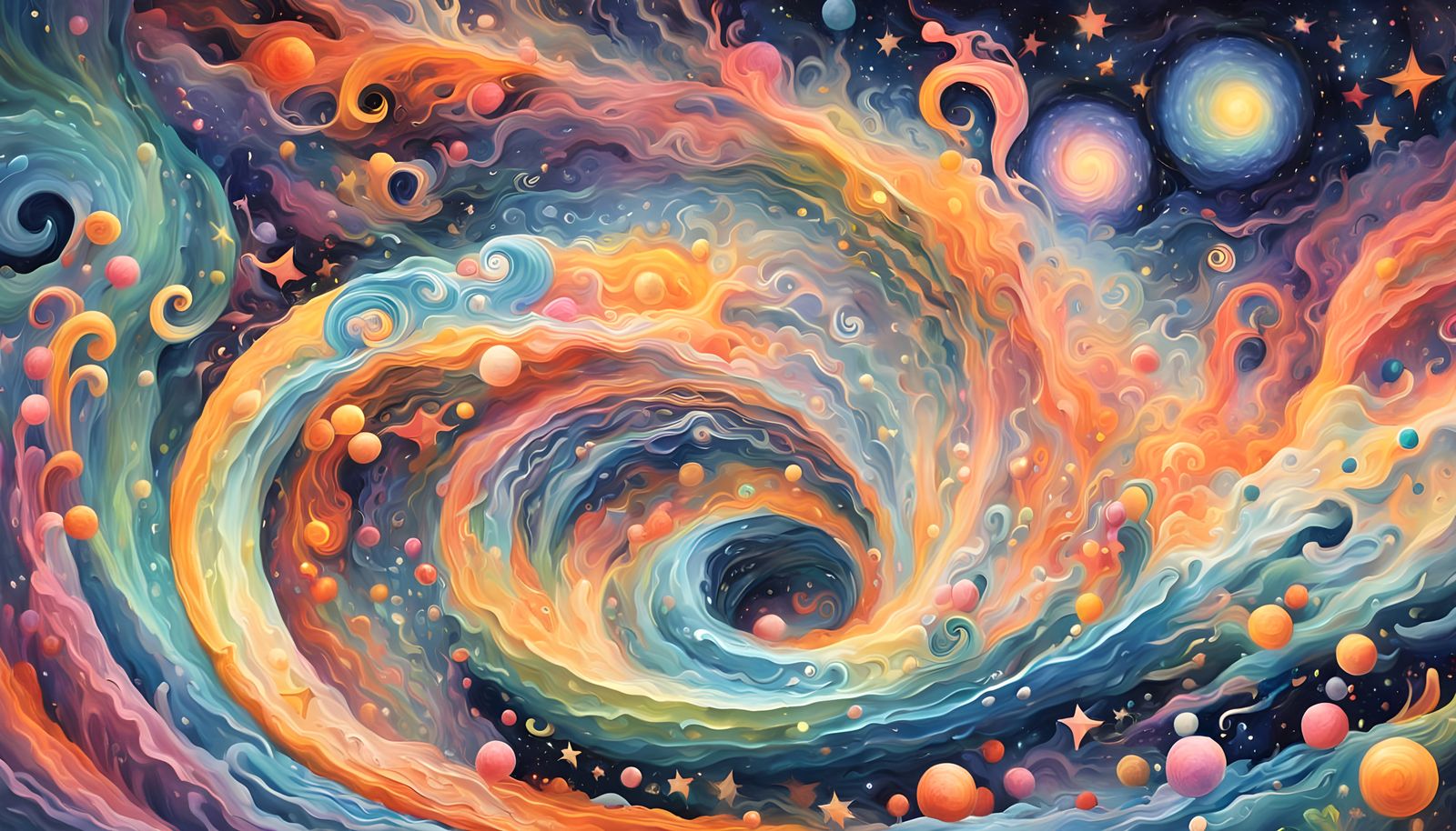 From a swirling vortex...