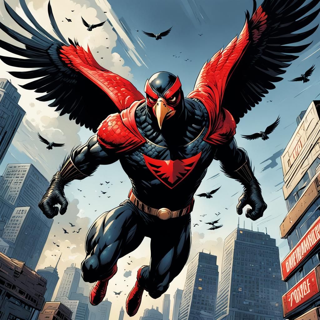 The Buzzard Supervillain in Comic Book Art