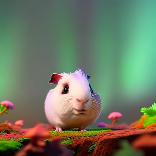 Guinea Pig as 3D Digital Art Concept