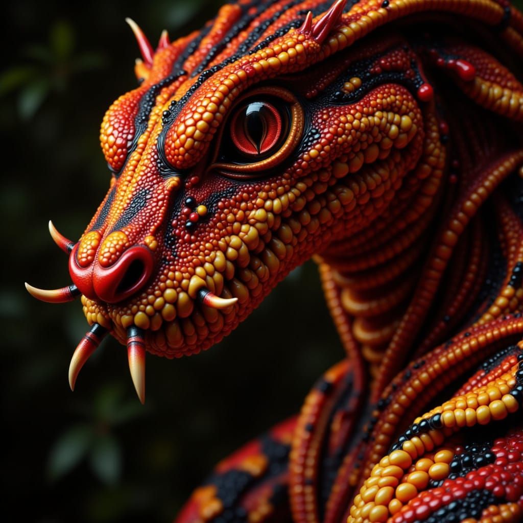 Reptilian Goddess with Cobra Scales in Cinematic Style