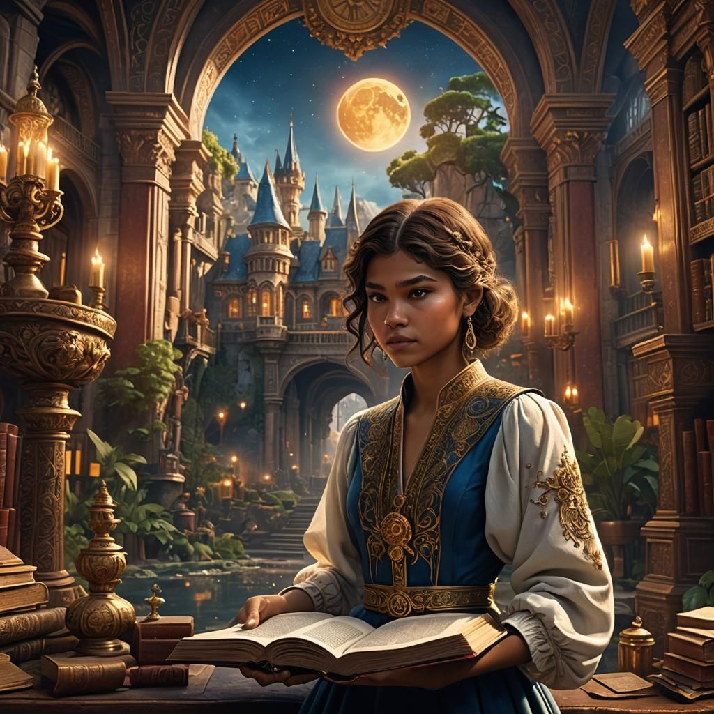 Zendaya Reads Illuminated Book: Fantasy Art
