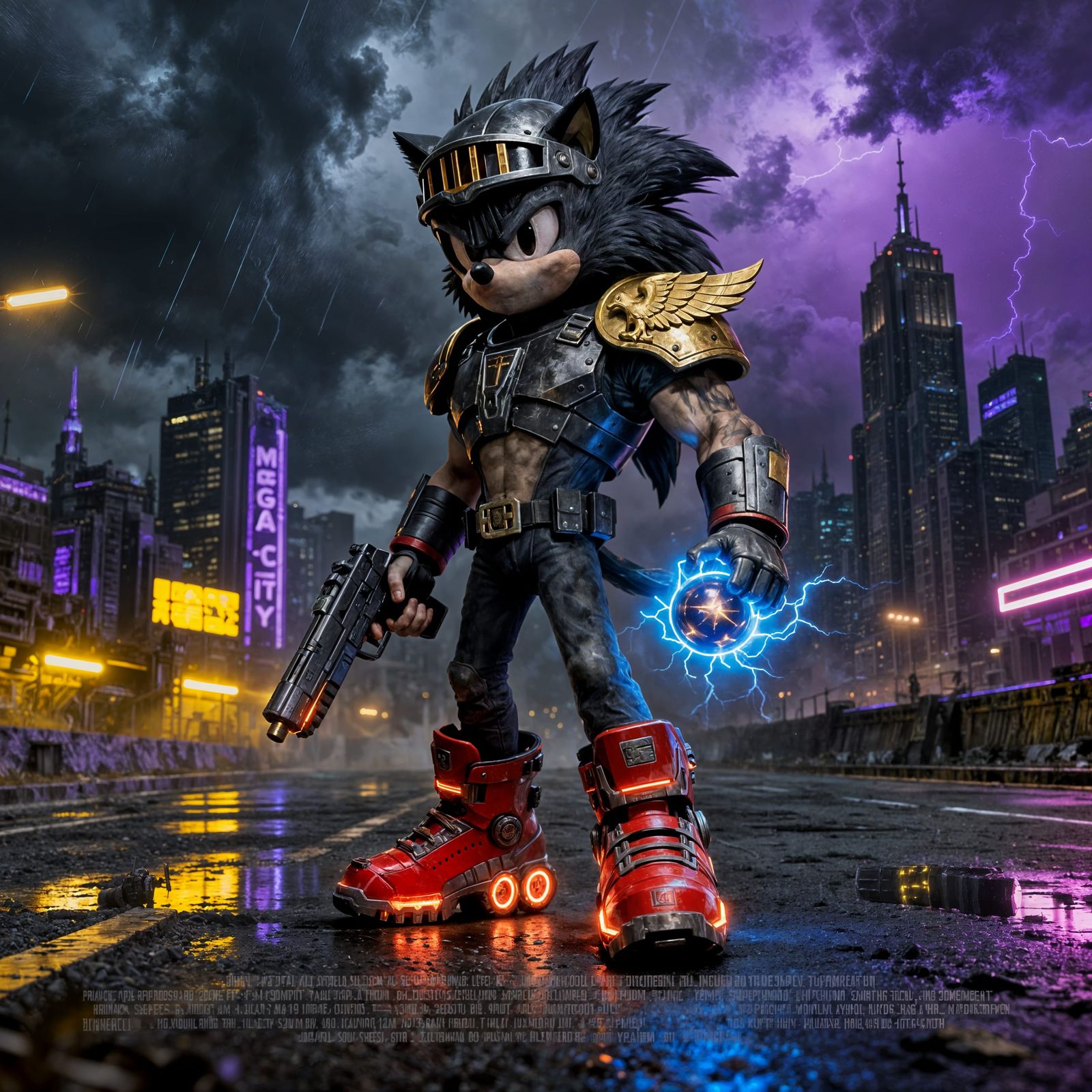 Sonic as Judge Dredd in Gritty Mega-City One Poster