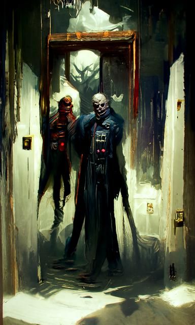 Sinister Backrooms Image in Digital Art Style