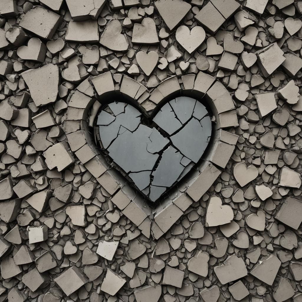 Heartbreak: A Crumbling Heart's Destruction