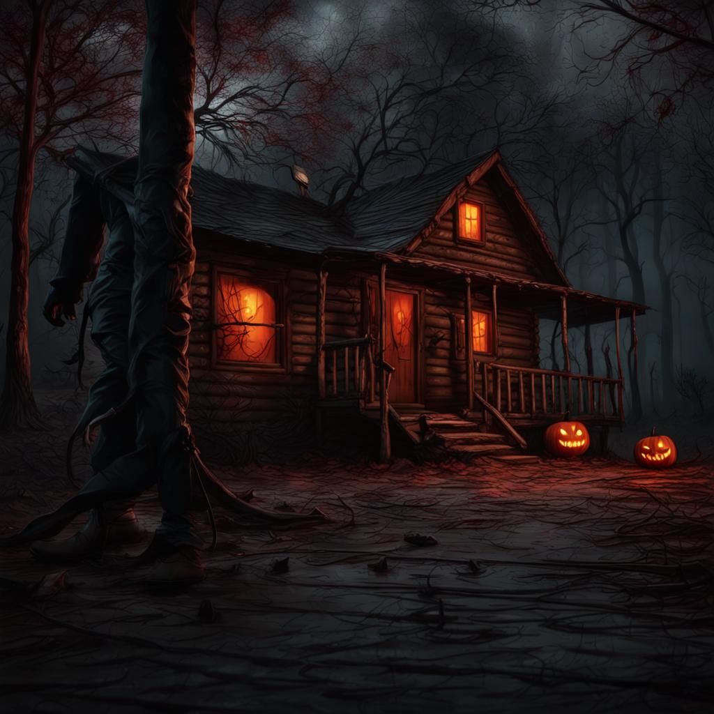 Jason Voorhees at Cabin in Dark Woods