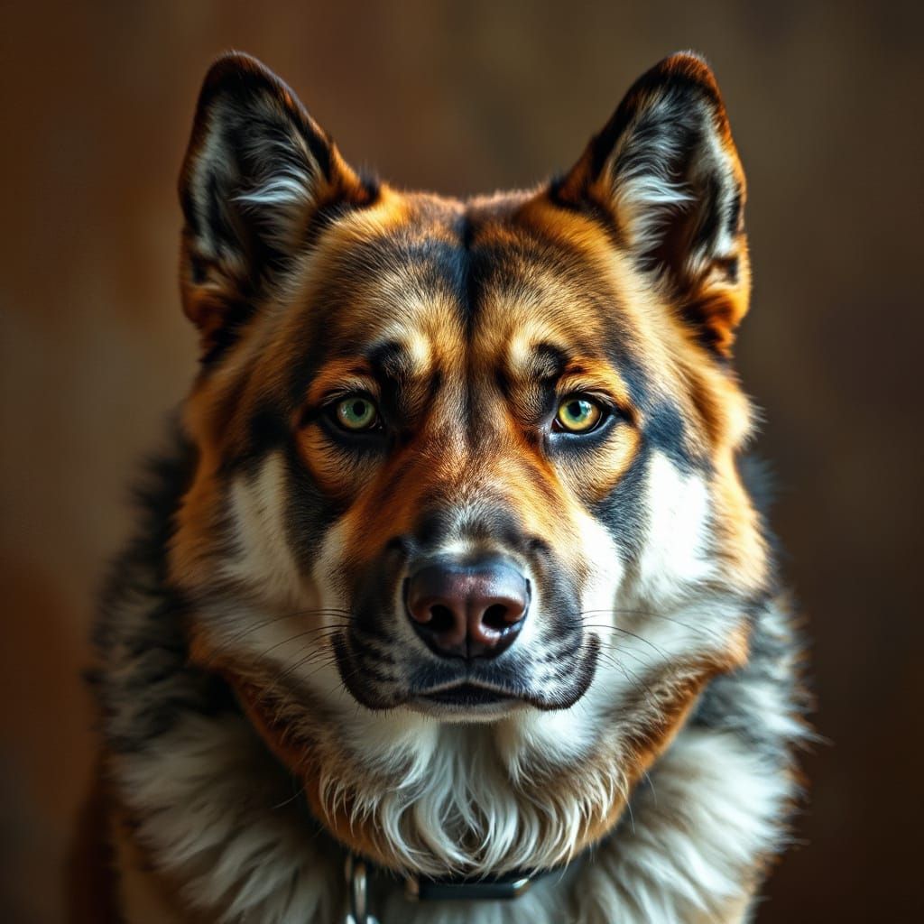 Regal Canine in Earthy Realism