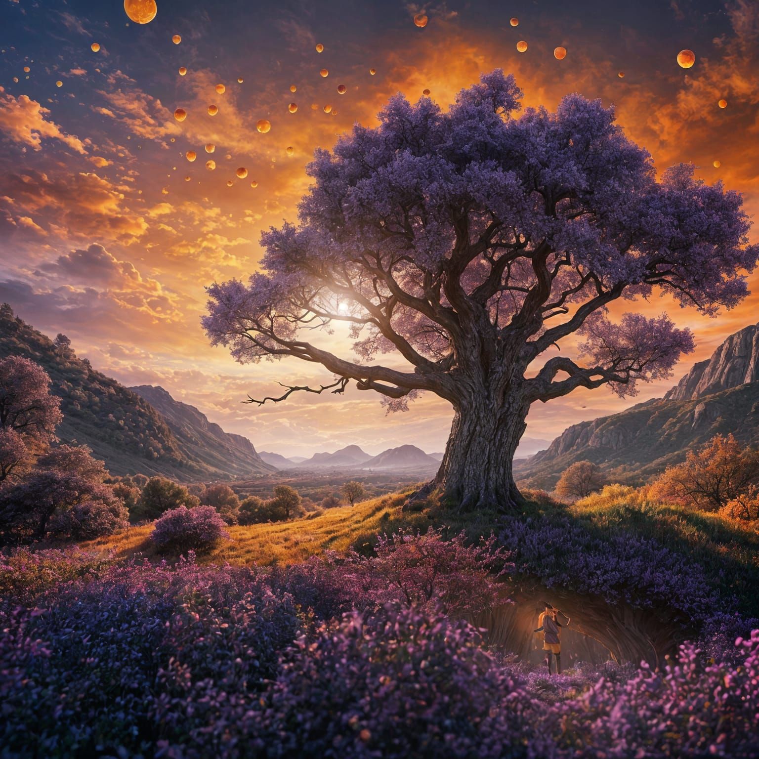 Surreal Hyperrealistic Landscape in Double Exposure Style