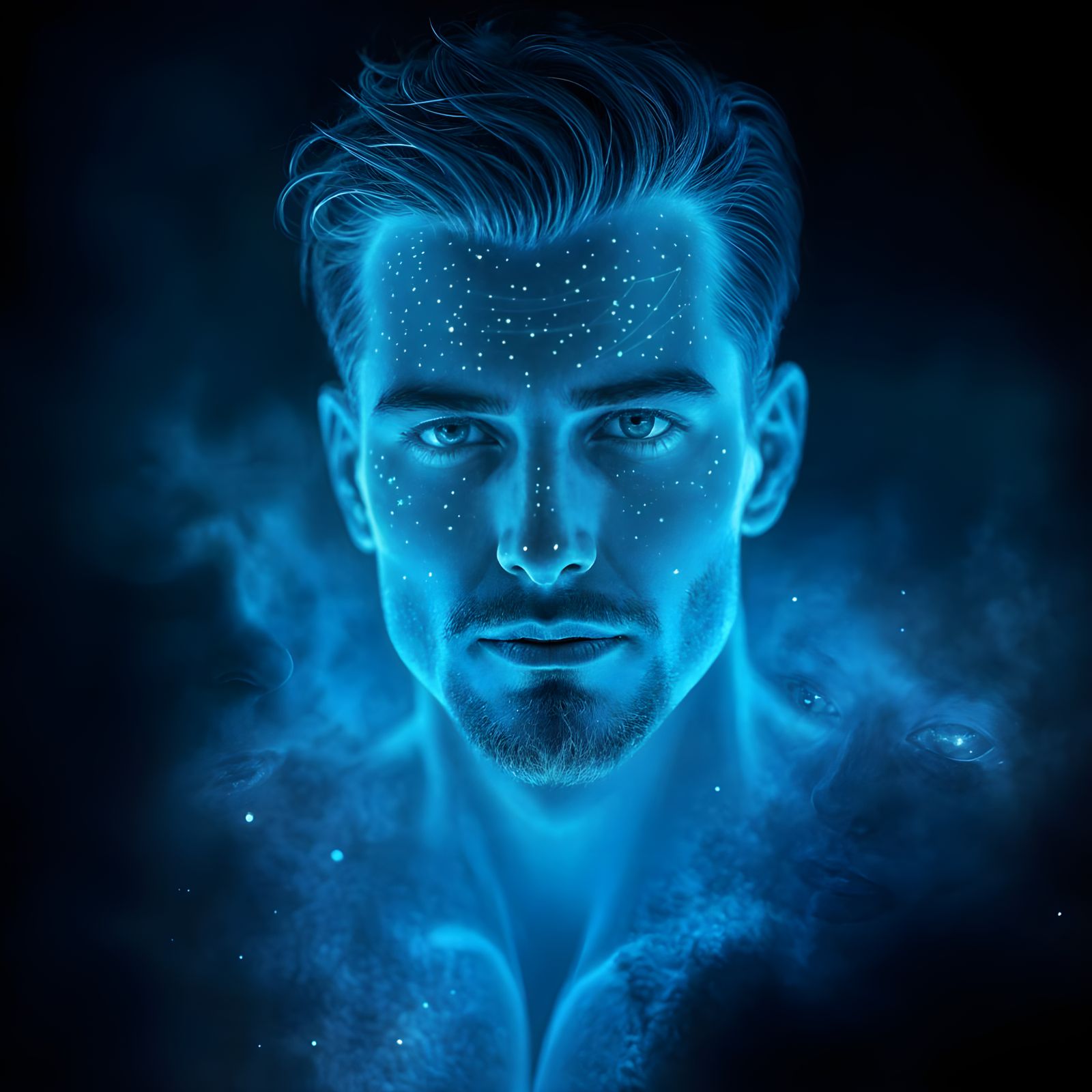 Dazzling Hologram Figure Radiates Intense Sophistication in...