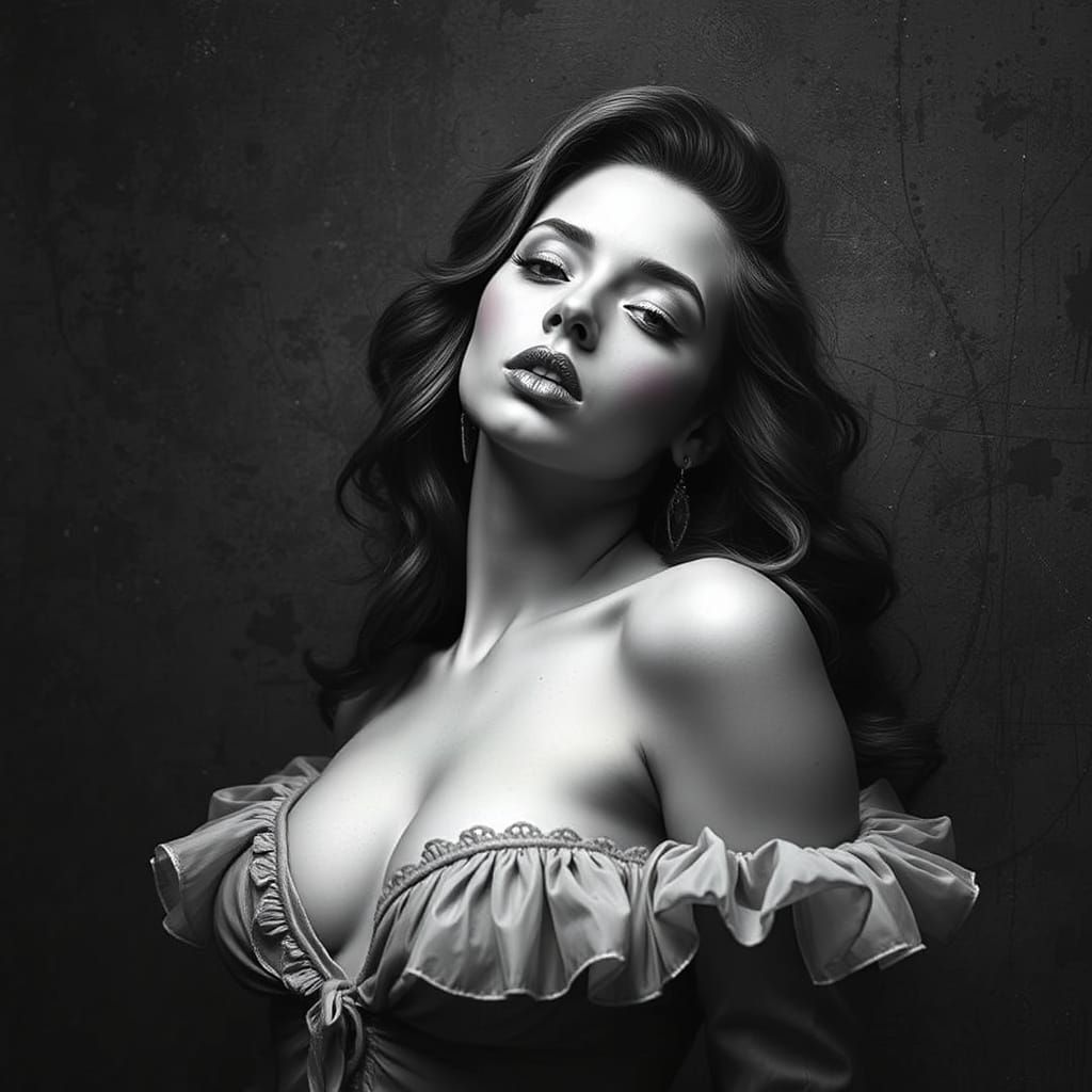 A Young Woman with Intense Gaze