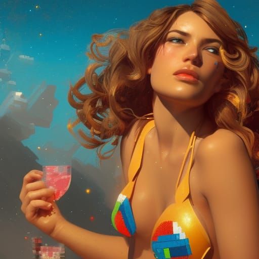 Lego Space Adventure: Bikini Babes Portrait