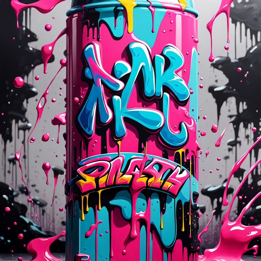 Colorful Graffiti Art with Oil Gouache Effects