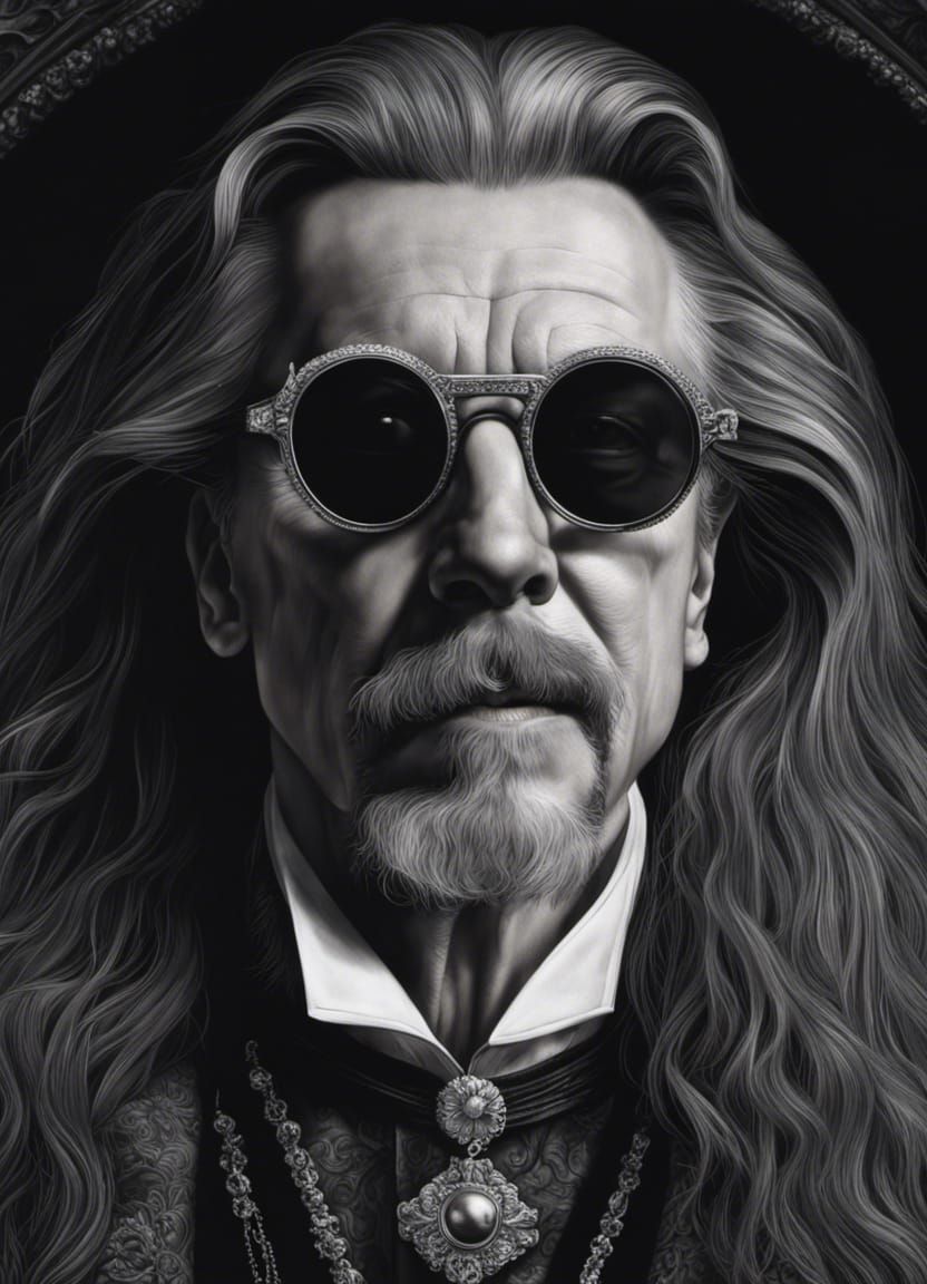 Gary Oldman with long hair