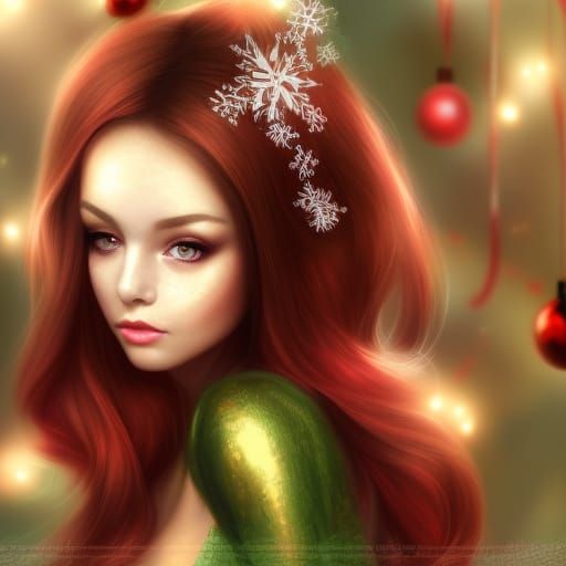 Christmas Elf with Gifts: Detailed Fantasy Art