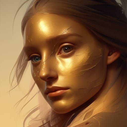 Golden Ratio Portrait in Hyperdetailed Digital Art Style