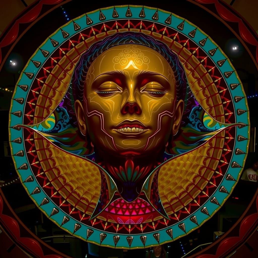 Hyperrealistic Chrome Lotus Sculpture with Optical Illusion