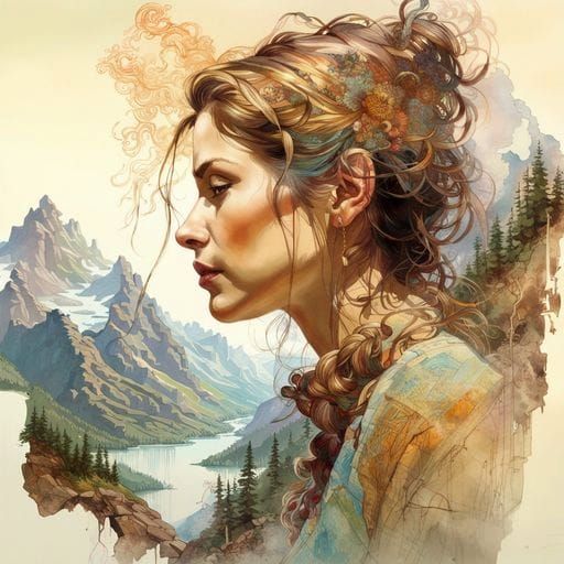 Artistic Double Exposure Portrait