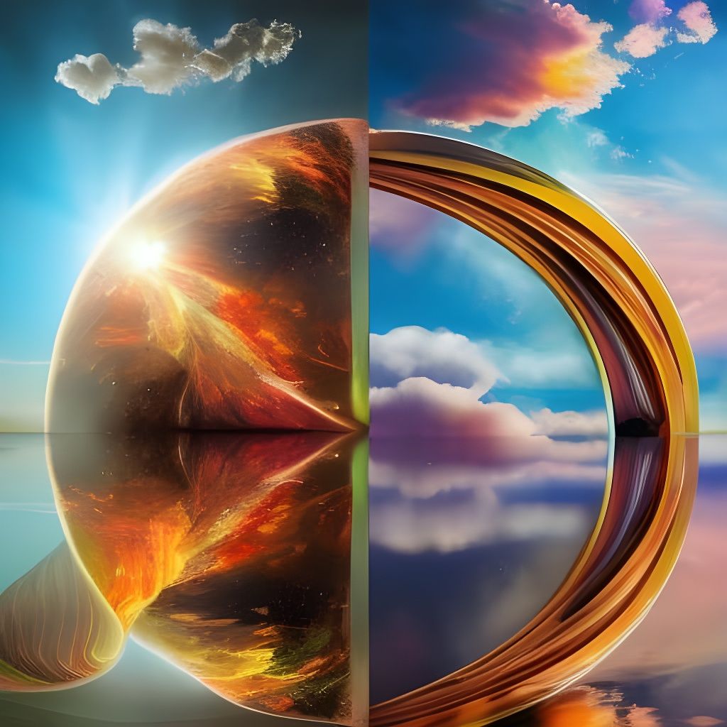 Elemental Universe in Folk Art Style