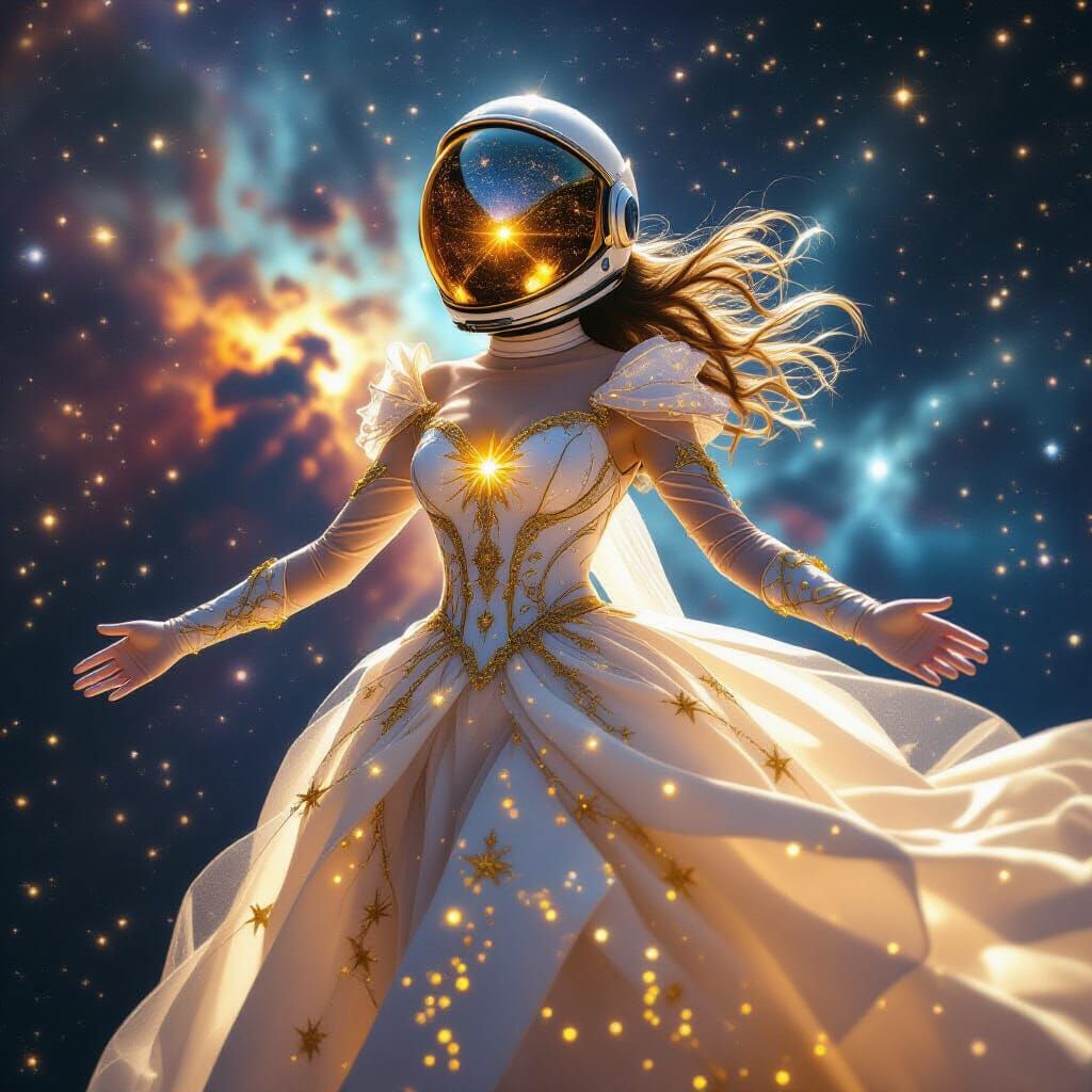 Cosmic Astronaut Princess in Deep Space