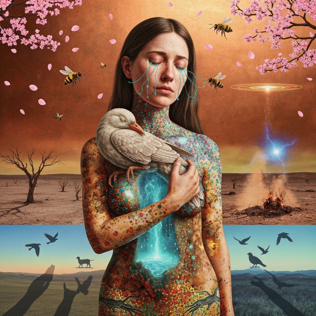 Shamanic Bio Art Collage in Deep Forest