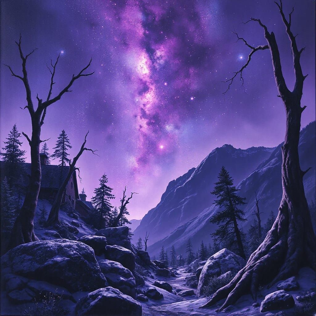 Born in Purple: Detailed Matte Painting