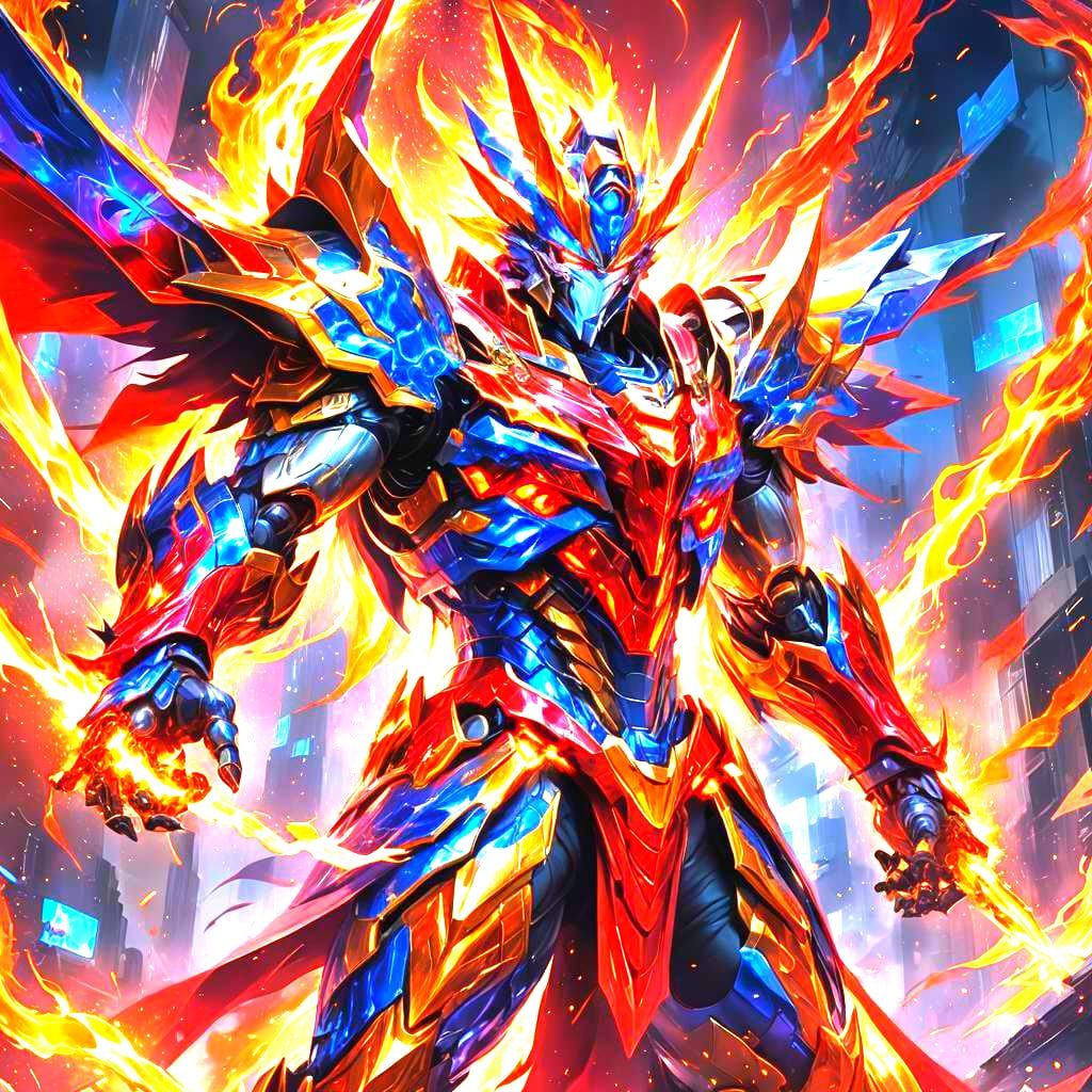 Epic Cinematic Still of Omegamon