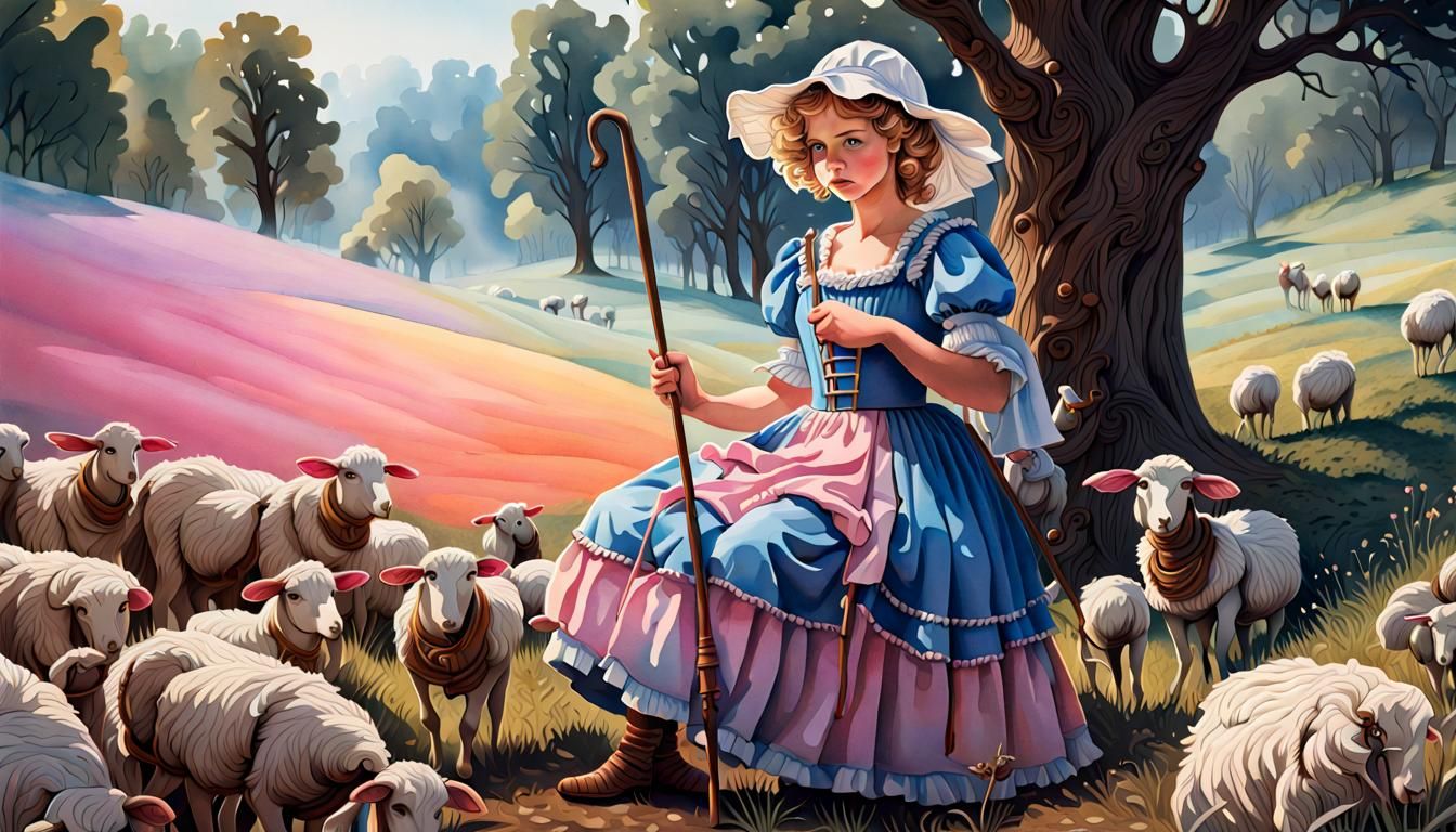 Little Bo peep has lost her sheep
And doesn’t know where to ...