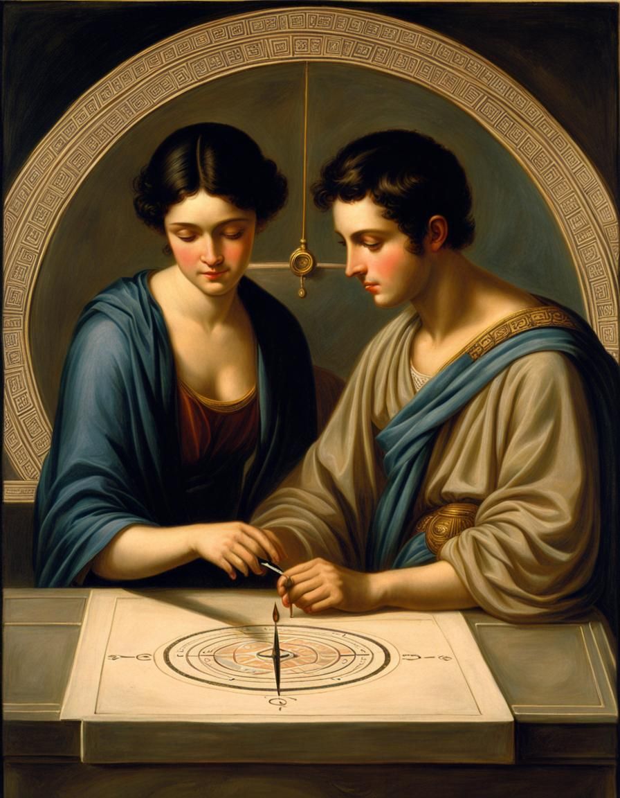 Diophantus teaching Hypatia
