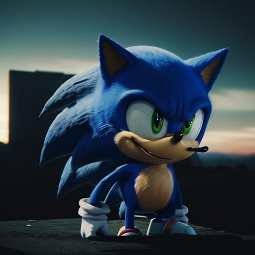 Cinematic Live-Action Sonic Film Still