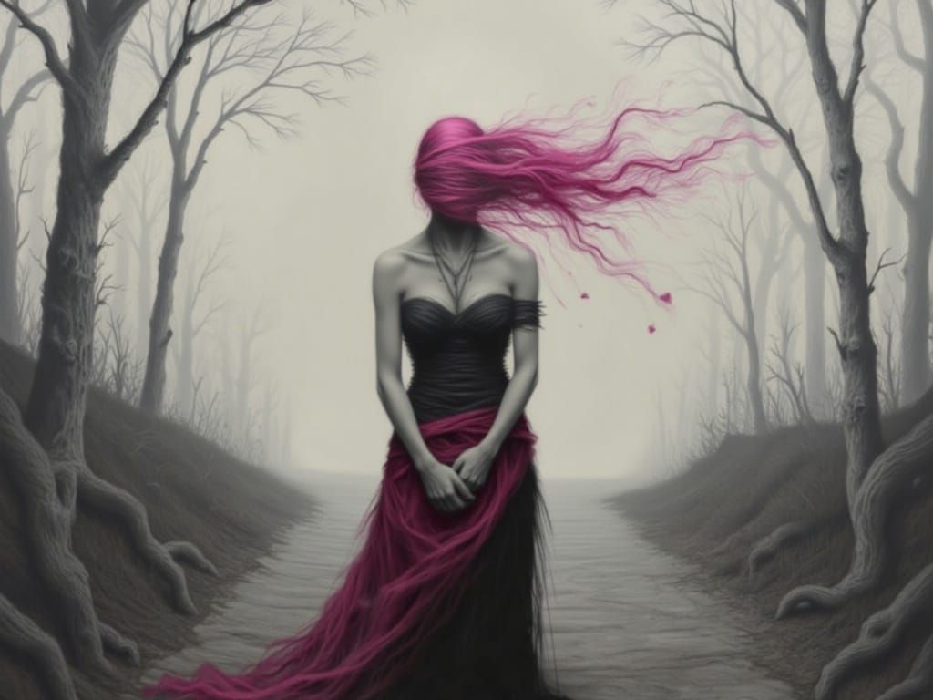 Woman Blindfolded With Hands Tied, Mouth Taped