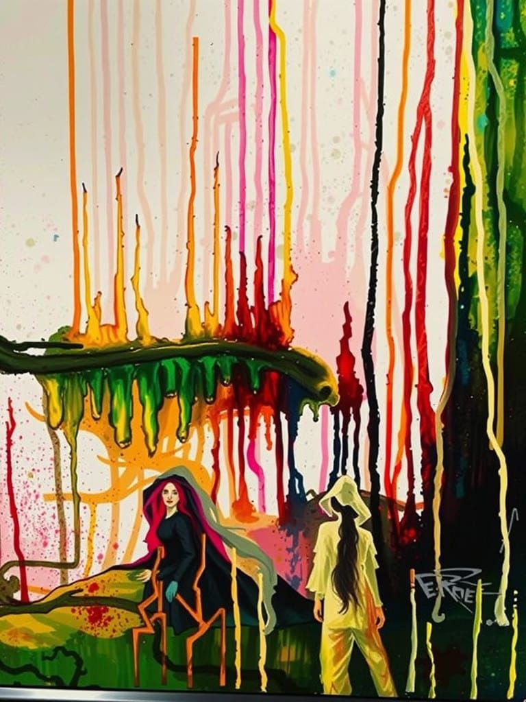 Two Enigmatic Women Vanish into Mystical Shadows