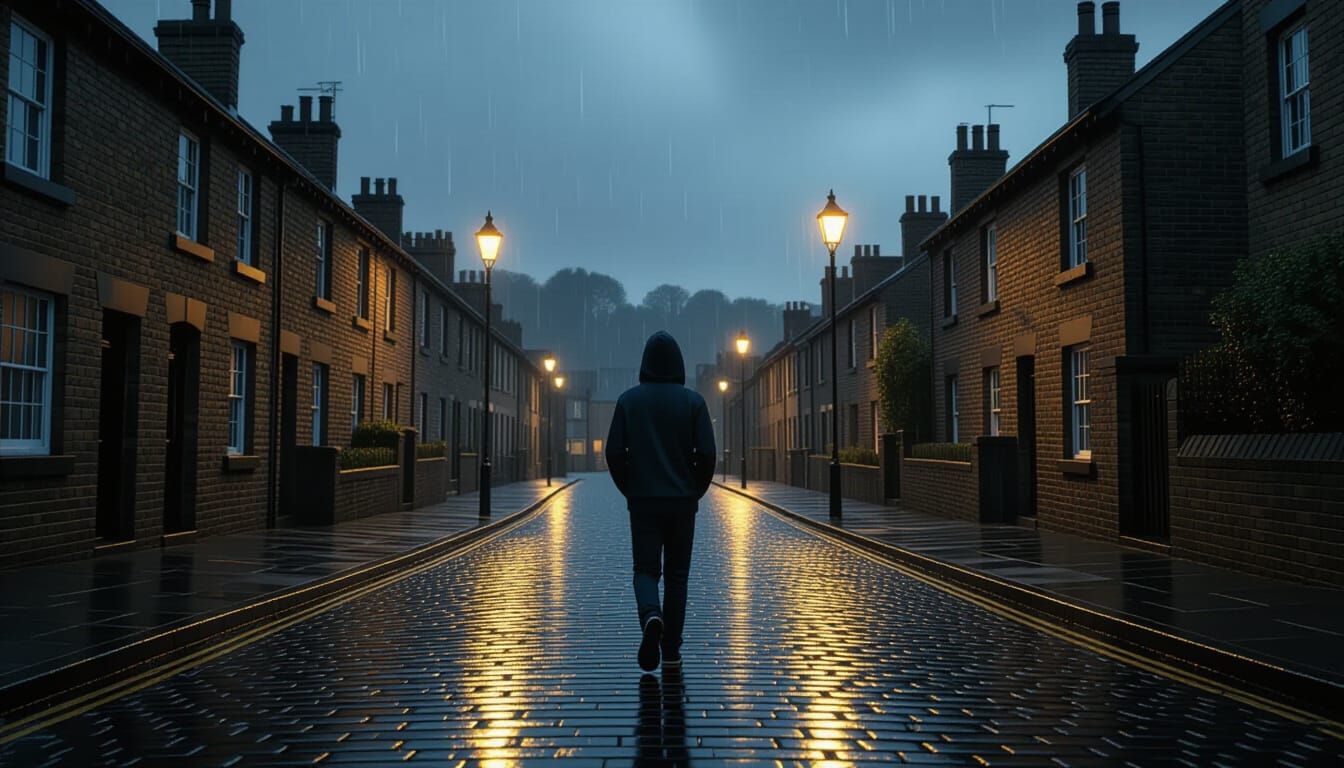 Rainy Night in an English Mining Town