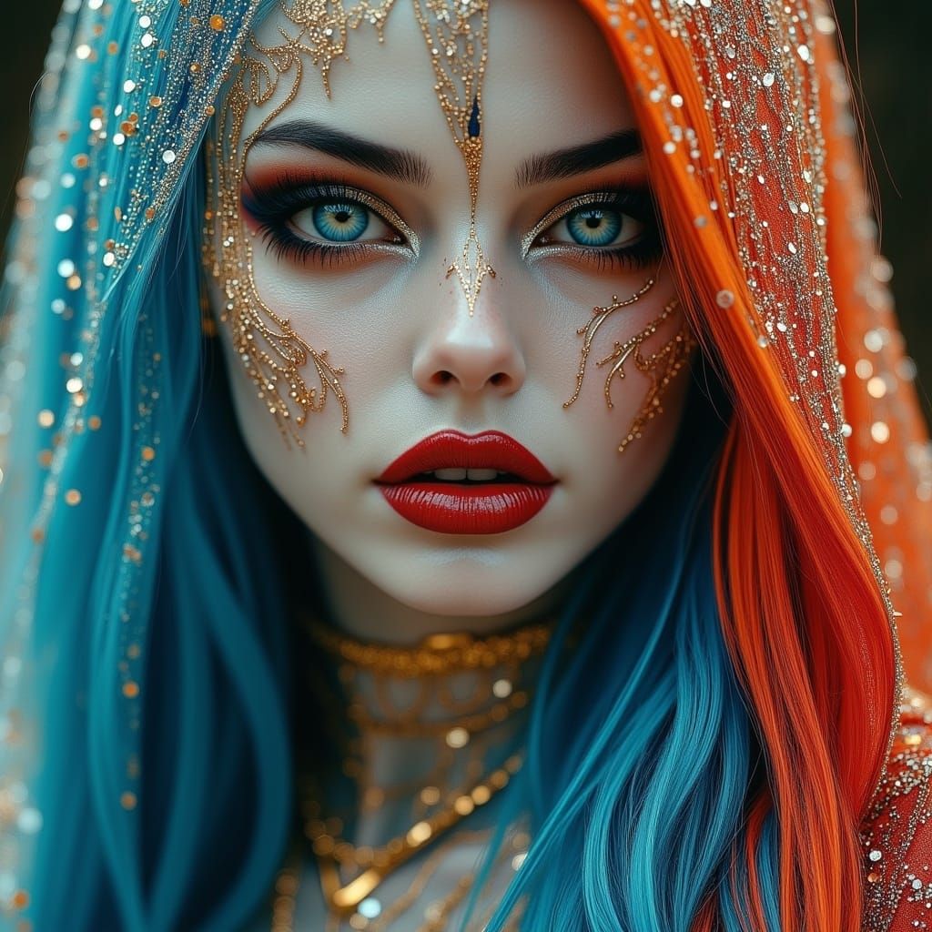 Glittering Rage: A Woman's Dramatic Portrait