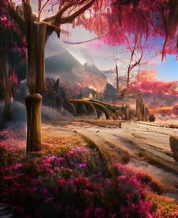 Epic Fantasy Landscape in Cinematic Style