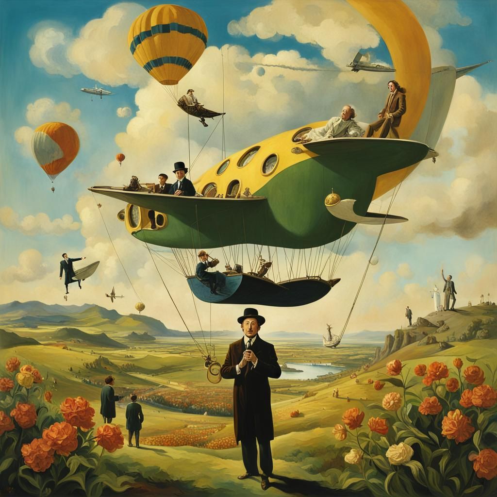 Flying Dutch in Surrealist Style