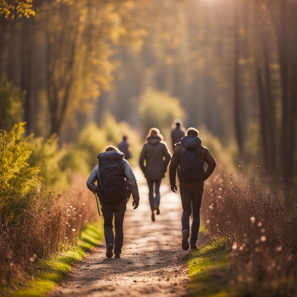 Travelers on a Journey in Professional Photography Style