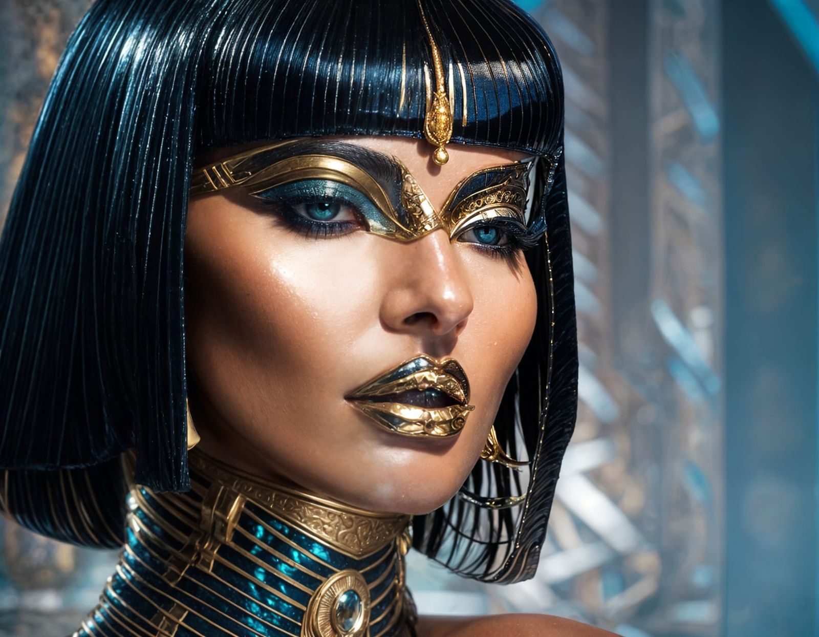 Hyperrealistic Cleopatra in Dramatic Concept Art Style