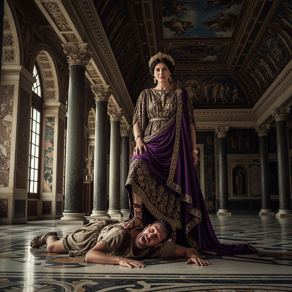 Roman Empress in Lavish Palace Setting