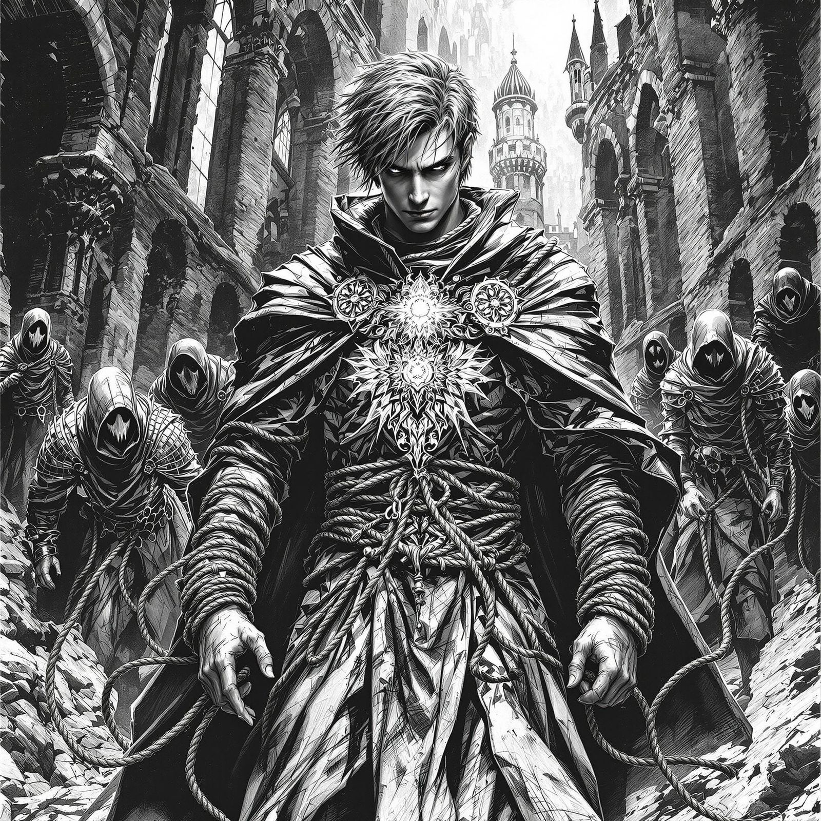 Mystical Mage Bound in Shadows