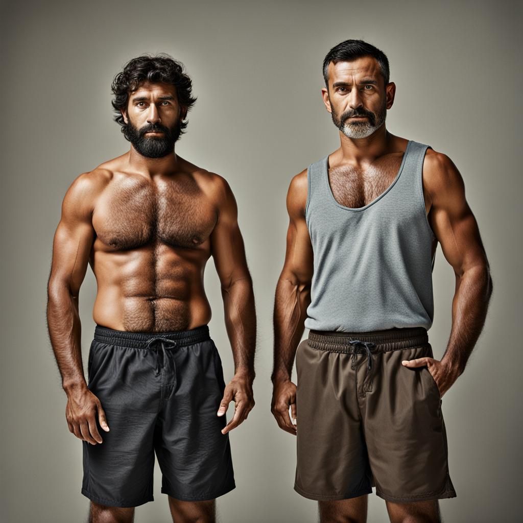 Brothers Portrait in Professional Studio Lighting