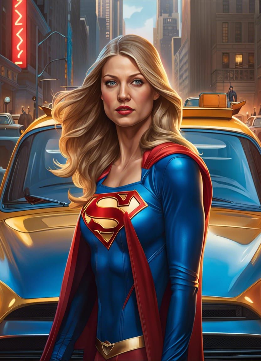 Melissa Benoist as Supergirl in New York