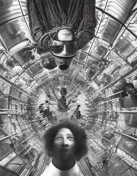 Weightless People in Ecstasy: Mixed Media Fashion Art