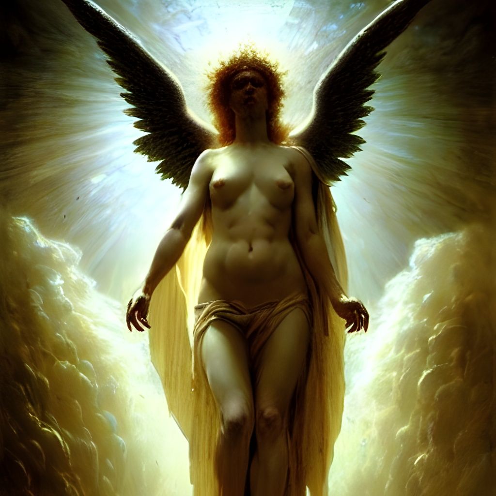 Divine Angel of Pisces in Doré Style