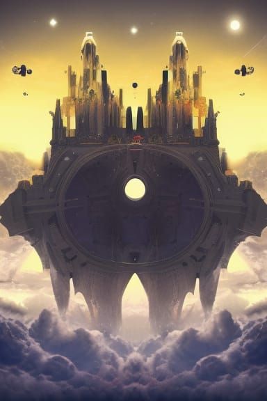Futuristic Gothic Castle on Alien World